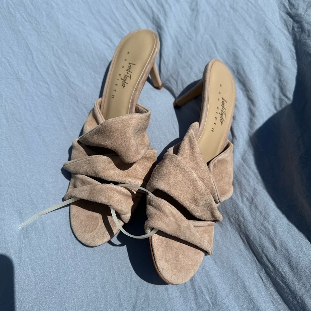 Lord & Taylor Tan Heeled Shoes Elegant Heels